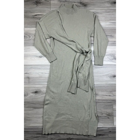 Jonathan Simkhai Hope Wrap Knit Sweater Midi Dress CutOut Mock Neck Sz S Revolve - Picture 4 of 6